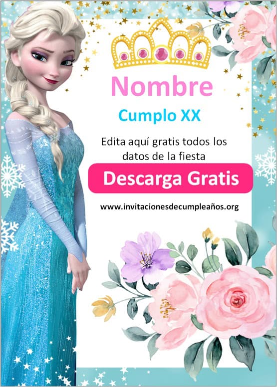 GRATIS] Invitación Frozen, Editable